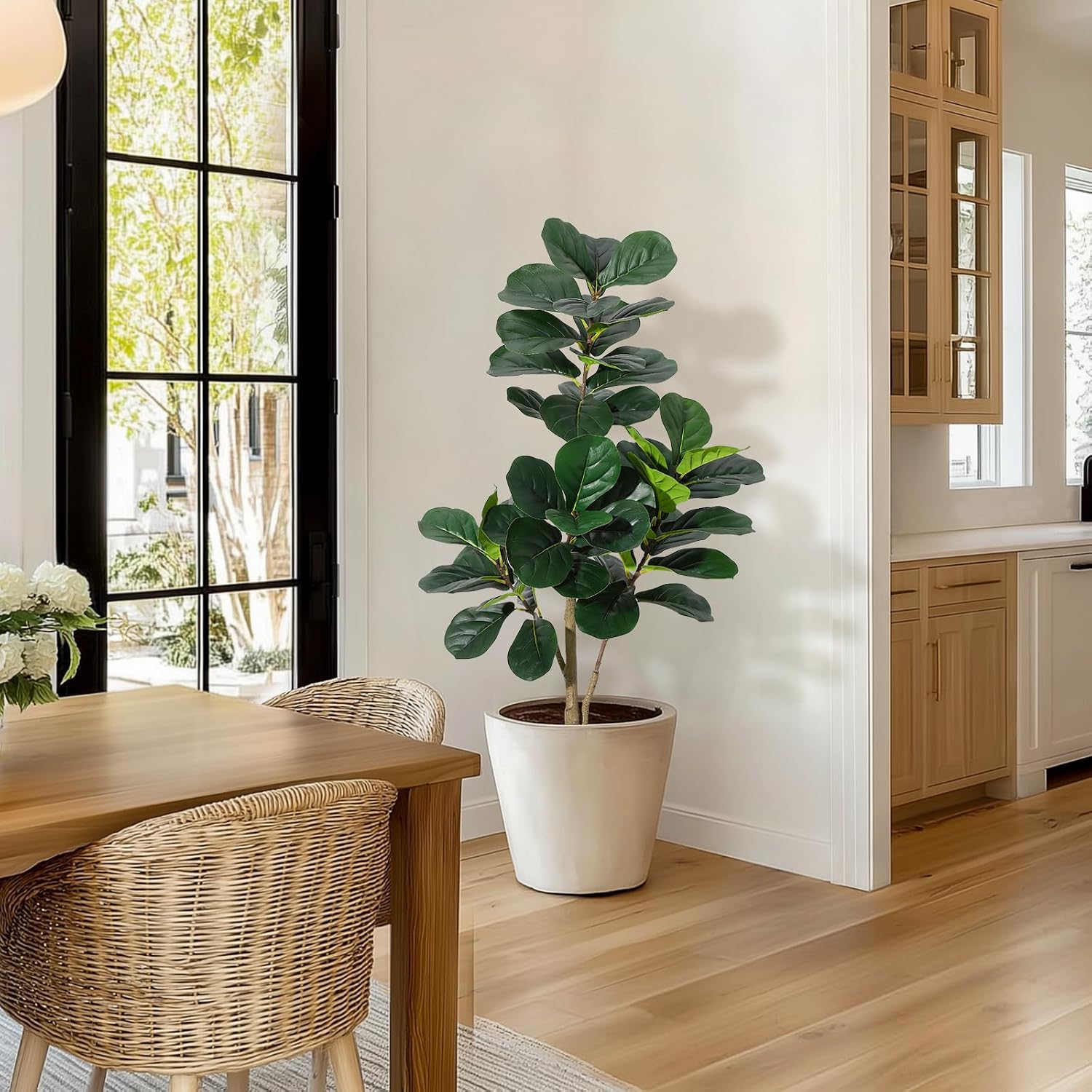 Fiddle Leaf Fig Tree Artificia - Ficus Lyrata Tree ulasan dan harga